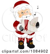 Poster, Art Print Of Santa Claus Singing Christmas Carols