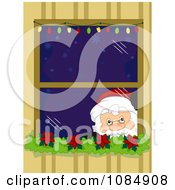 Poster, Art Print Of Santa Claus Peeking Through A Christmas Window