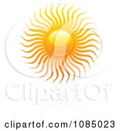 Clipart Hot Summer Sun And Reflection 8 Royalty Free Vector Illustration