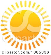 Poster, Art Print Of Hot Summer Sun With Straight Rays