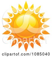 Poster, Art Print Of Hot Summer Sun With Fiery Rays 3