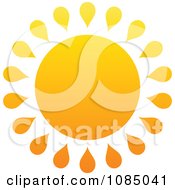 Poster, Art Print Of Hot Summer Sun With Drop Rays