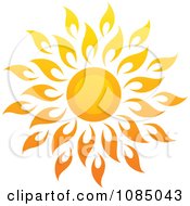 Poster, Art Print Of Hot Summer Sun With Petal Rays 1