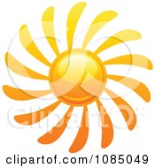 Poster, Art Print Of Hot Summer Sun With Spiral Rays