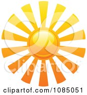 Poster, Art Print Of Hot Summer Sun With Long Rays