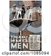 Poster, Art Print Of The Navy Wants Men Sailors In A CrowS Nest