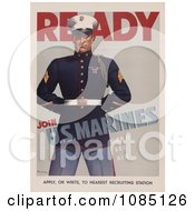 Poster, Art Print Of Us Marine Man
