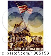 Raising The Flag At Iwo Jima Free Stock Illustration by JVPD #COLLC1085156-0002