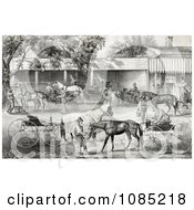 Poster, Art Print Of People Gathering Water For Their Hoses While Stopping In A Village