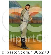 Vintage Detroit Tigers Baseball Card Of Ty Cobb Up For Bat