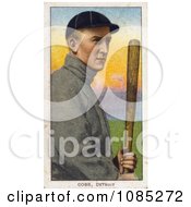 Poster, Art Print Of Vintage Baseball Card Of Detroit Tigers Baseball Player Ty Cobb Posing With A Bat