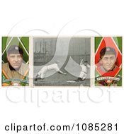 Poster, Art Print Of Vintage Baseball Card Of Charley OLeary And Ty Cobb With A Center Photo 1912