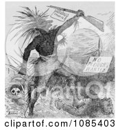 Ute Holding Rifle Free Historical Stock Illustration