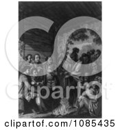 The Indians Giving A Talk To Colonel Bouquet Free Historical Stock Illustration