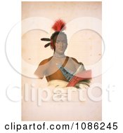 Moa Na Hon GaGreat Walker Ioway Indian Chief Free Historical Stock Illustration