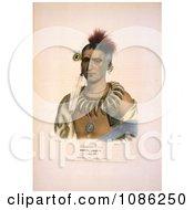 Ioway Native American Indian Chief Called Ma Has Kah White Clou Free Historical Stock Illustration