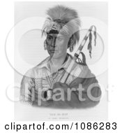 Ioway Native American Warrior Named Tah Ro Hon Free Historical Stock Illustration