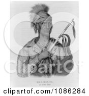 Ioway Native American Indian Chief Ne O Mon Ne Free Historical Stock Illustration