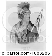 Ioway Native American Man Named Not Chi Mi Ne Free Historical Stock Illustration