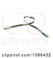 Clipart 3d Rainbow Ribbon Forming A Heart Royalty Free Vector Illustration