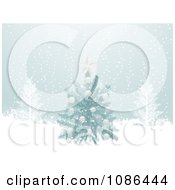 Poster, Art Print Of 3d Live Christmas Tree Outdoors In The Snow