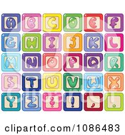 Colorful Capital Letter Alphabet Blocks