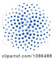 Clipart 3d Blue Spiral Fibonacci Golden Ratio Mathematics Dot Pattern Royalty Free Vector Illustration