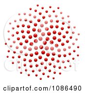 Clipart 3d Red Spiral Fibonacci Golden Ratio Mathematics Dot Pattern Royalty Free Vector Illustration by Leo Blanchette