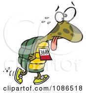Poster, Art Print Of Tired Tortoise Walking In A Race