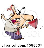 Poster, Art Print Of Businessman Shouting In A Megaphone