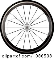 Clipart 3d Bicycle Tire Royalty Free Vector Illustration