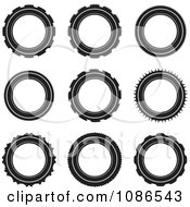 Clipart Black And White Rubber Tire Designs Royalty Free Vector Illustration