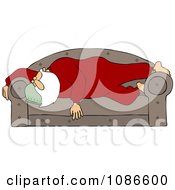 Poster, Art Print Of Santa Sleeping On A Couch