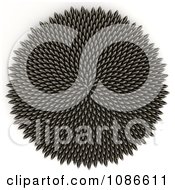 Poster, Art Print Of 3d Sunflower Seed Fibonacci Golden Ratio Circle