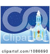 Poster, Art Print Of Christmas Church On A Snowy Night