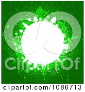 Poster, Art Print Of Grungy Green And White Christmas Sphere
