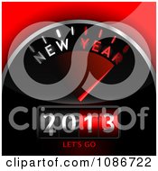 Clipart 3d 2013 Dashboard Counter Royalty Free Vector Illustration