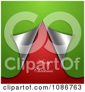Clipart Red And Green Splitting Merry Christmas Background Royalty Free Illustration
