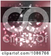 Poster, Art Print Of Red Sparkle Christmas Background With A Copyspace Bar