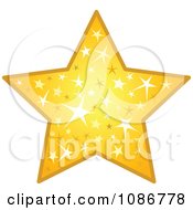 Poster, Art Print Of Golden Sparkling Star