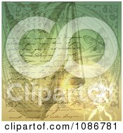 Poster, Art Print Of Vintage Letter With Handwriting And A Butterfly