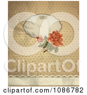 Vintage Victorian Rose Background With Copyspace Writing And Dots