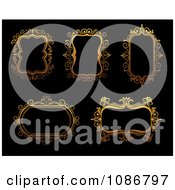 Clipart Ornate Golden Frames 1 Royalty Free Vector Illustration
