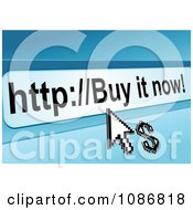 Poster, Art Print Of Buy It Now Url Bar With A Dollar And Arrow Cursor