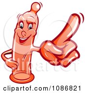 Clipart Condom Wagging Its Finger Royalty Free Vector Illustration
