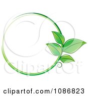 Poster, Art Print Of Green Leaf And Tendril Circle