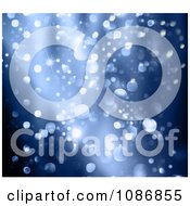 Poster, Art Print Of Blue Sparkly Christmas Bokeh Lights Background