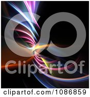 Poster, Art Print Of Twisting Rainbow Fractal On Black
