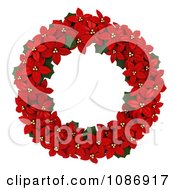 Clipart 3d Poinsettia Wreath Royalty Free CGI Illustration by BNP Design Studio