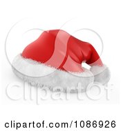 Clipart 3d Red Christmas Santa Hat With Fuzzy White Trim Royalty Free CGI Illustration by BNP Design Studio